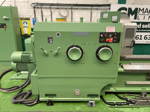 POREBA TCG125 x 12,000mm Heavy Duty Centre Lathe. Year 1987