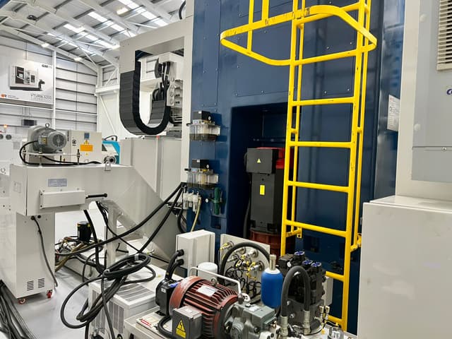 HNK Model VTC14/16 Vertical Turning Centre with C Axis, Live Spindle, Driven Tooling, Universal Milling Attachment. Fanuc 18i-TB Control. Year 2011.