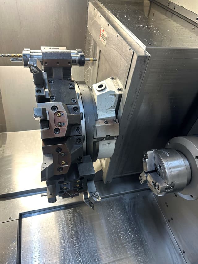 BIGLIA Model B620 YS CNC Lathe with C Axes, Y Axis & Sub Spindle. Fanuc 0i-TF Control. Year 2021