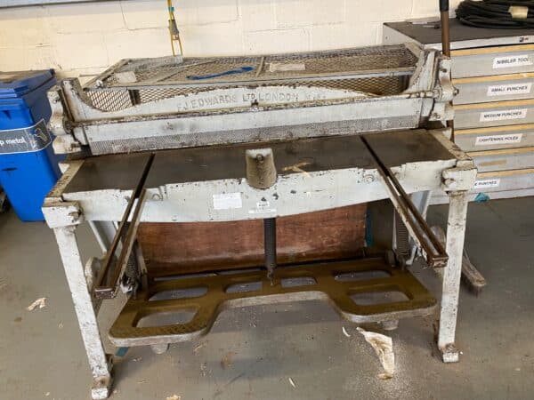 f j edwards treadle operated 48 guillotine ex british airways