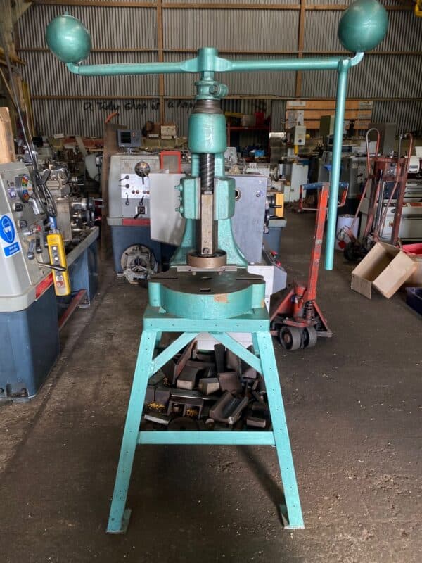 denbigh no6 flypress with stand tooling