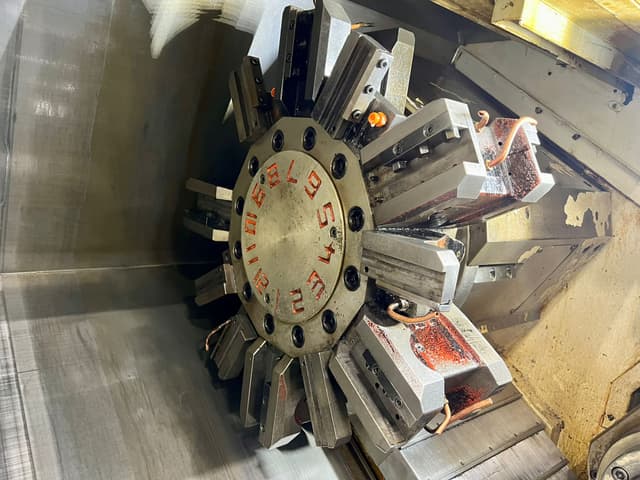 MAZAK Quick Turn Nexus 250MS CNC Lathe with Driven Tooling & Hydrafeed Barfeed. Year 2004