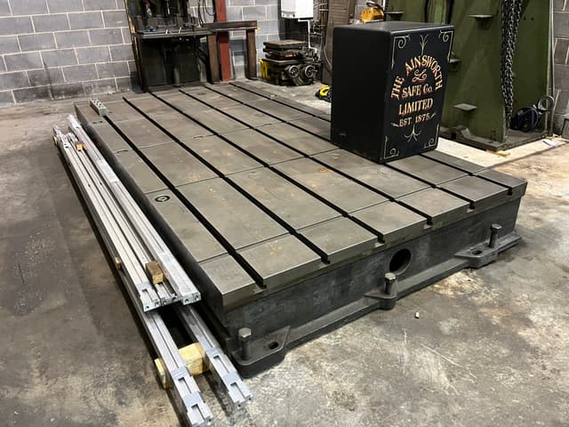 CAST IRON T Slotted Bedplate 3600mm x 1800mm x 360mm thick. Weight 4300kg.
