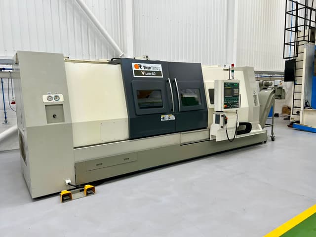 VICTOR VTURN 40/220 CNC Lathe with Fanuc 0i-TC Control. Year 2013