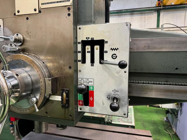 ASQUITH 4PT 16-72” Power Thrust Radial Arm Drilling Machine with Cast Iron Box Table and Safety Brake. Year 1976