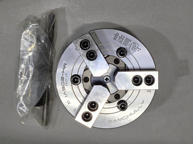 SAMCHULLY MH206 6″ Mega Bore 3 Jaw High Speed Open Center Chuck