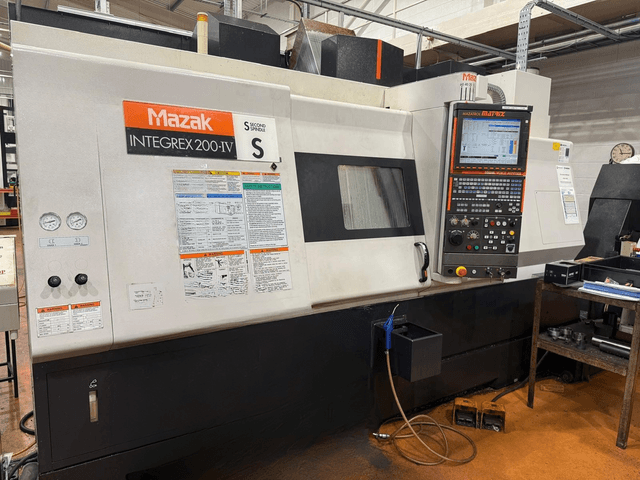 MAZAK Integrex 200IV CNC Lathe with Subspindle and Hydrafeed Barfeed. Mazatrol Matrix Control. Year 2008